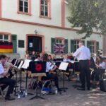 A band playing in a square